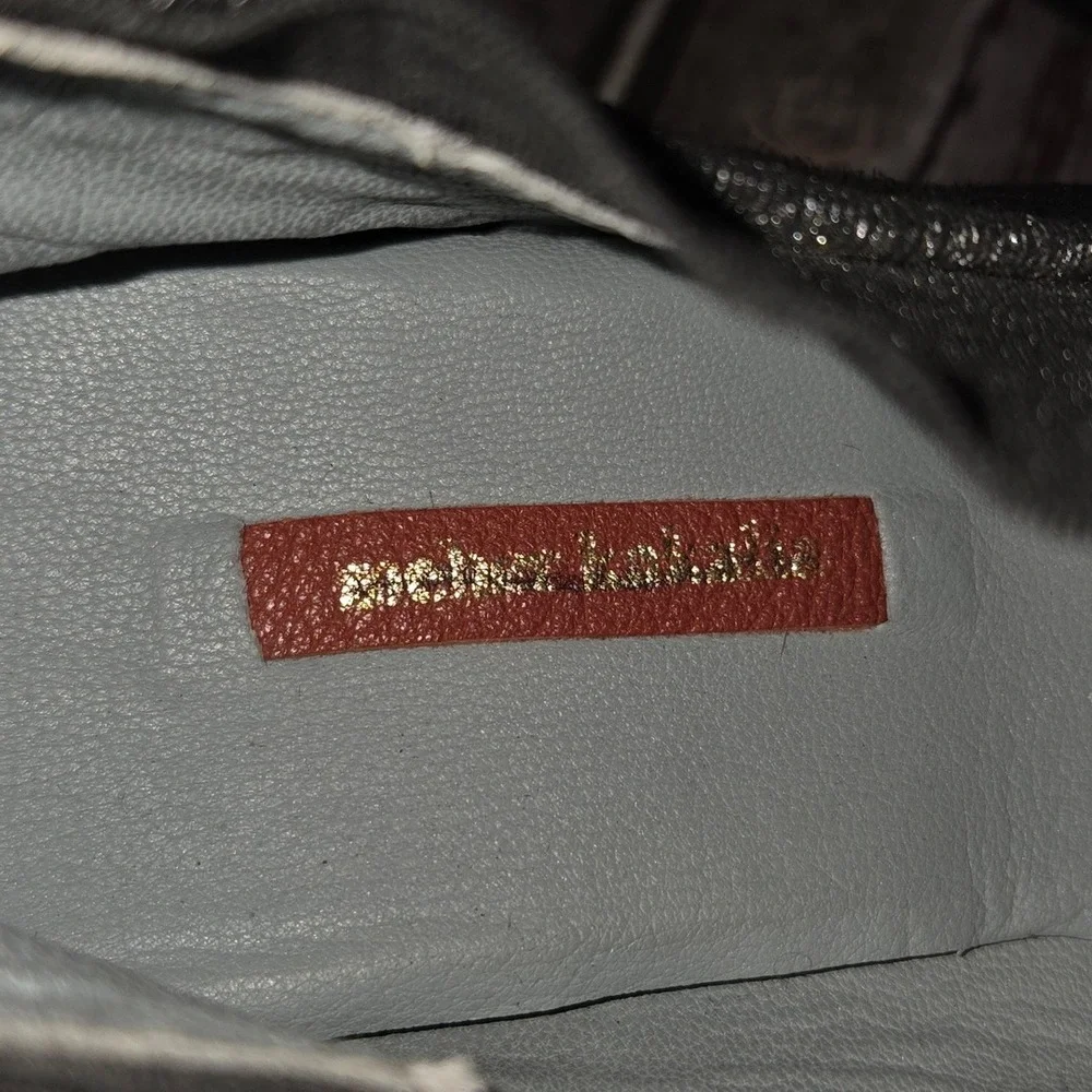 Sz 39/ 8.5 Meher Kakalia Black Suede Beaded Embroidered Pointed Toe Ankle Boots‎